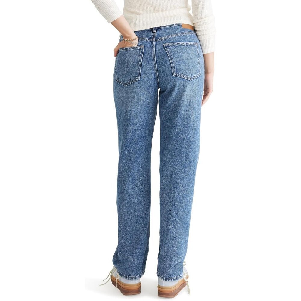 Women's High-Rise Baggy Jeans Cotton Recycled Vintage Style Relaxed Fit - Picture 4 of 5